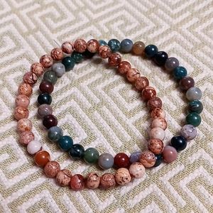 Set of 2 Jasper Bracelets